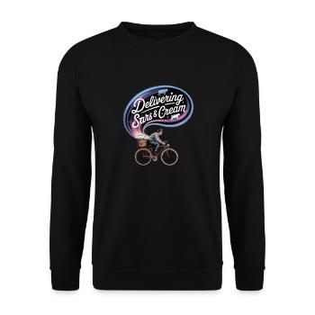 Delivering Stars & Cream Design - Unisex Sweatshirt - black - Front - Alina (178cm) & Michal (187cm)