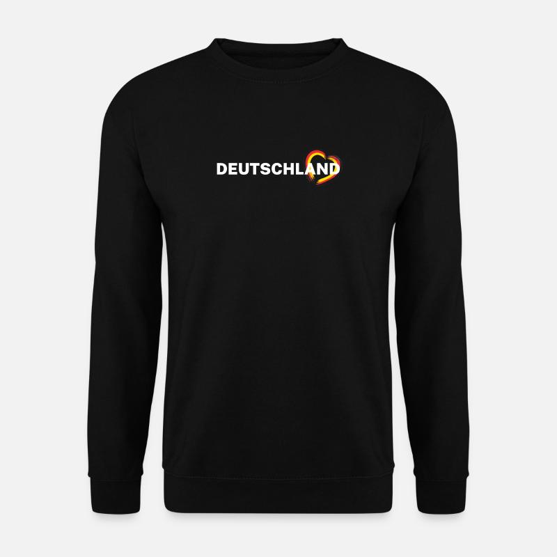Deutschland – Herz in Schwarz Rot Gold - Unisex Pullover - Schwarz