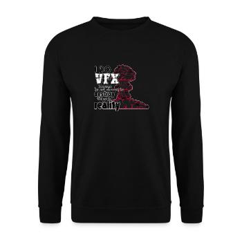 VFX cause I'm not allowed to destroy things IRL - Unisex Sweatshirt - black - Front - Alina (178cm) & Michal (187cm)