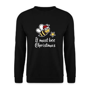 L’abeille de Noël doit être cadeau de Noël - Sweat-shirt Unisexe - noir - Devant - Alina (178cm) & Michal (187cm)