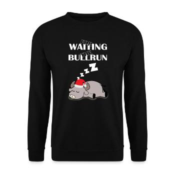 Waiting for the bullrun christmas gift - Sweat-shirt Unisexe - noir - Devant - Alina (178cm) & Michal (187cm)