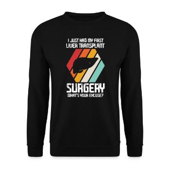Lebertransplantation Chirurgie Lebertransplantatio - Unisex Pullover - Schwarz - Vorne - Alina (178cm) & Michal (187cm)