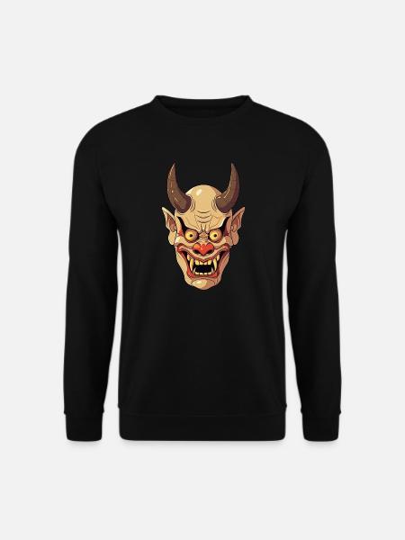 Masque japonais Kabuki Oni - Chemise Anime - Sweat-shirt Unisexe - noir