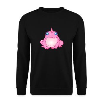 Frog with unicorn Unicorn optics - Unisex Sweatshirt - black - Front - Alina (178cm) & Michal (187cm)