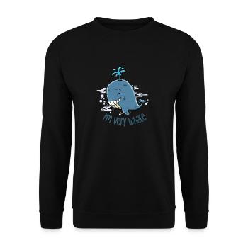 I'm very whale - Unisex Sweatshirt - black - Front - Alina (178cm) & Michal (187cm)