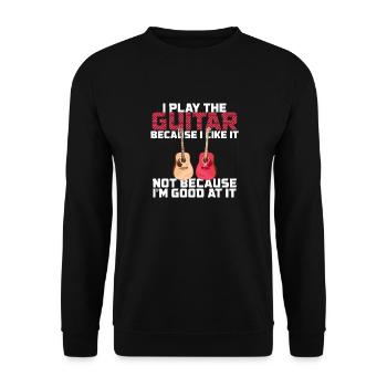 Guitar saying guitarist music dear musician - Unisex Sweatshirt - black - Front - Alina (178cm) & Michal (187cm)
