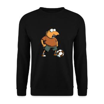 Fussball Maulwurf - Unisex Pullover - Schwarz - Vorne - Alina (178cm) & Michal (187cm)
