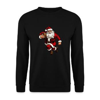 Père Noël Rugby - Sweat-shirt Unisexe - noir - Devant - Alina (178cm) & Michal (187cm)