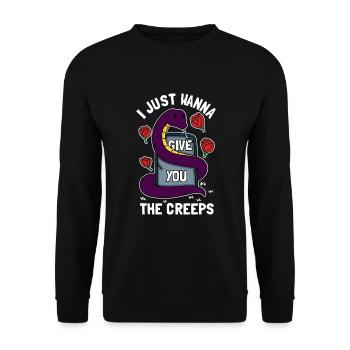Pastel Goth Creepy Vibe - Unisex Pullover - Schwarz - Vorne - Alina (178cm) & Michal (187cm)