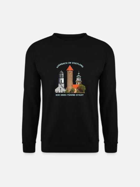 Drei Türme Stadt Auerbach - Unisex Pullover - Schwarz