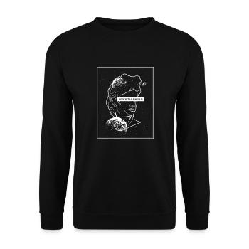 Surthinking space E-Girl 90s retro réflexion - Sweat-shirt Unisexe - noir - Devant - Alina (178cm) & Michal (187cm)