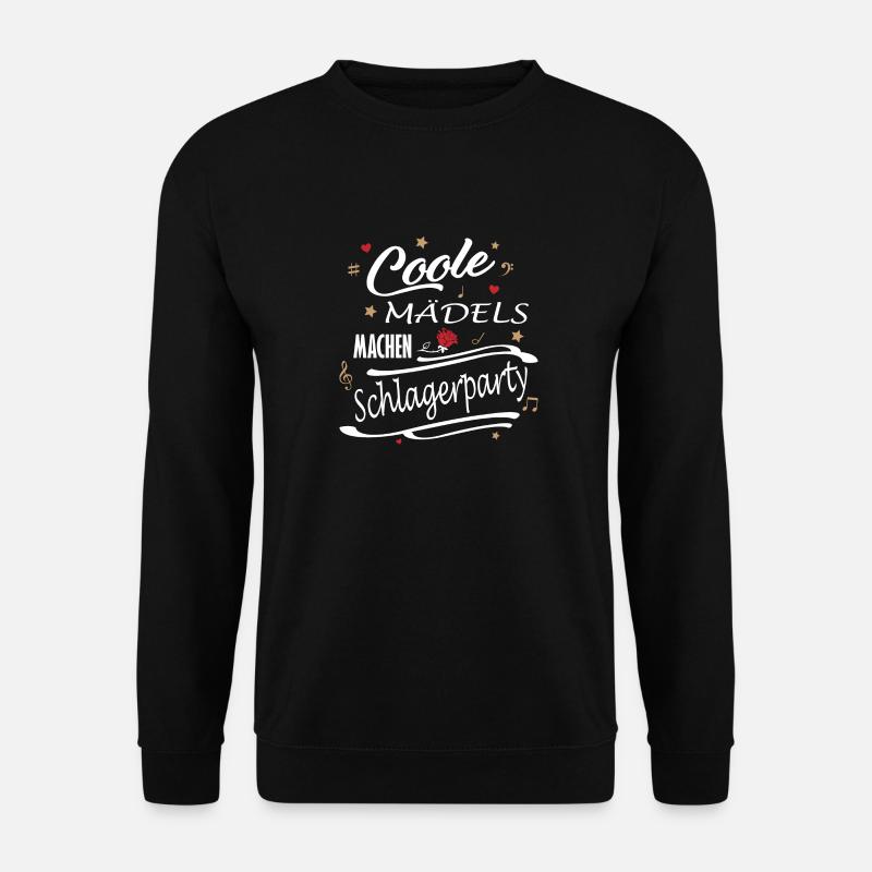 Schlagerparty Schlager Volksmusik Feiern Party - Unisex Pullover - Schwarz
