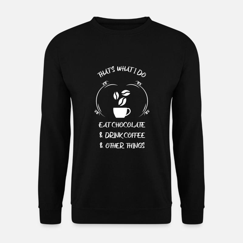 Kaffee Espresso Käffchen & Schokolade - Unisex Pullover - Schwarz