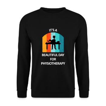 Physiotherapist Humorous Gift Saying Funny - Unisex Sweatshirt - black - Front - Alina (178cm) & Michal (187cm)
