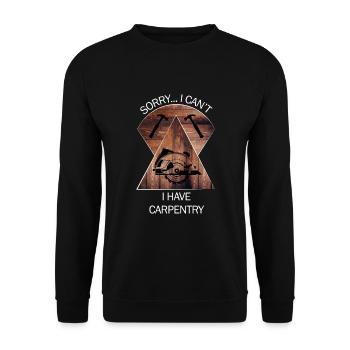 Charpentier, charpentier, charpentier, charpentier, artisan, bois - Sweat-shirt Unisexe - noir - Devant - Alina (178cm) & Michal (187cm)