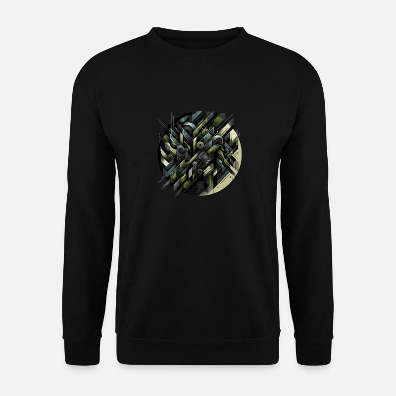Abstrakter taktischer Wirbel - Unisex Pullover - Schwarz