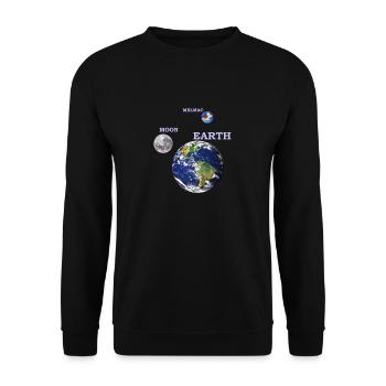 terre lune melmac 1 - Sweat-shirt Unisexe - noir - Devant - Alina (178cm) & Michal (187cm)