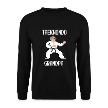 T-shirt Taekwondo Grandpa Tae Kwon Do Opa TKD Opi - Sweat-shirt Unisexe - noir - Devant - Alina (178cm) & Michal (187cm)