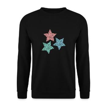 STAR. STARS. STAR. STARS. FEAST. ANNIVERSARY - Unisex Sweatshirt - black - Front - Alina (178cm) & Michal (187cm)