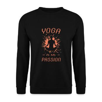 YOGA - Unisex Pullover - Schwarz - Vorne - Alina (178cm) & Michal (187cm)