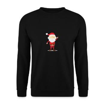Père Noël - Sweat-shirt Unisexe - noir - Devant - Alina (178cm) & Michal (187cm)