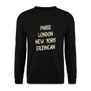 Erzincan - Unisex Pullover - Schwarz - Vorne - Alina (178cm) & Michal (187cm)