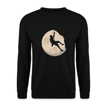 Free climbing in the moonlight - Unisex Sweatshirt - black - Front - Alina (178cm) & Michal (187cm)