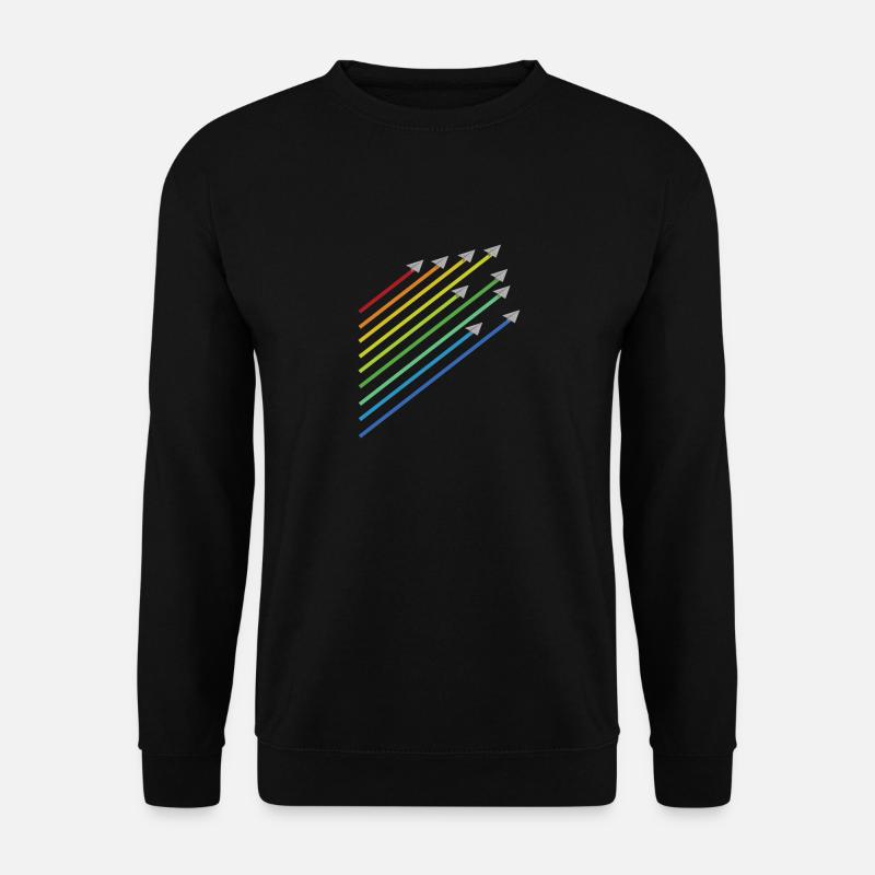 rainbow paper plane flight - Unisex Sweatshirt - black