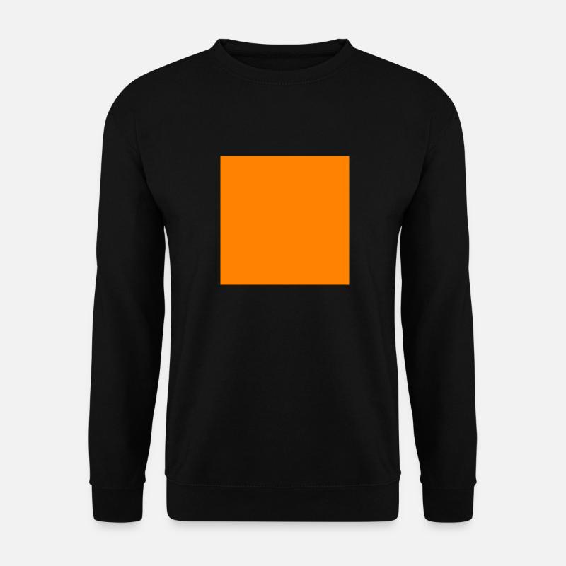 Quadrat orange - Unisex Pullover - Schwarz