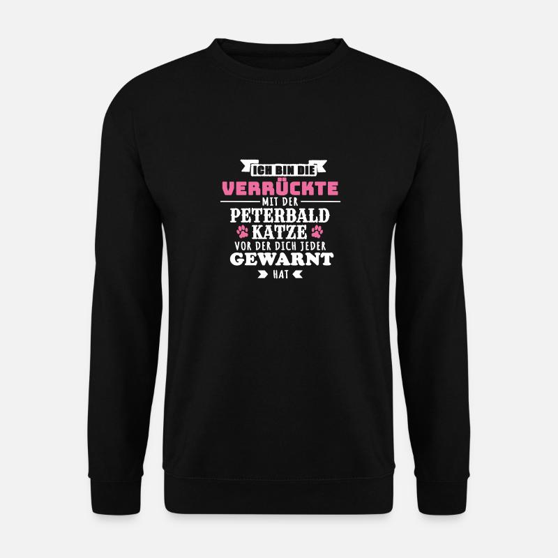 Peterbald Katze T Shirt Geschenk - Unisex Pullover - Schwarz