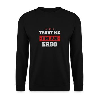 Trust me I'm an ergo - Unisex Pullover - Schwarz - Vorne - Alina (178cm) & Michal (187cm)