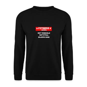 Fitness Work Out Training Exercising Muscles - Unisex Sweatshirt - black - Front - Alina (178cm) & Michal (187cm)