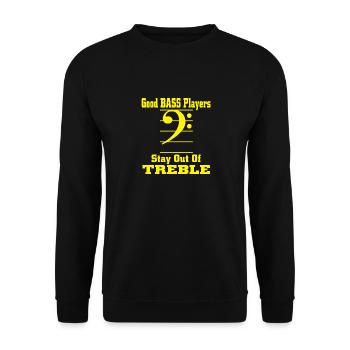 bass player - Unisex Sweatshirt - black - Front - Alina (178cm) & Michal (187cm)