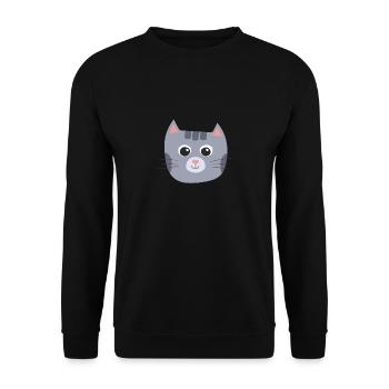 chaton - Sweat-shirt Unisexe - noir - Devant - Alina (178cm) & Michal (187cm)