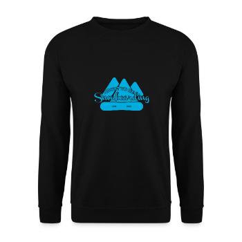 Snowboard hobby gift snowboarder pente de montagne - Sweat-shirt Unisexe - noir - Devant - Alina (178cm) & Michal (187cm)