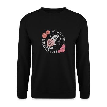 Ma fille est le plus beau cadeau - fille - Sweat-shirt Unisexe - noir - Devant - Alina (178cm) & Michal (187cm)