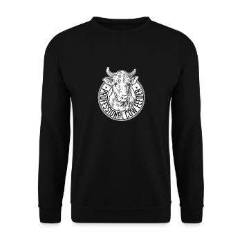 Professional cow feeder - Unisex Pullover - Schwarz - Vorne - Alina (178cm) & Michal (187cm)