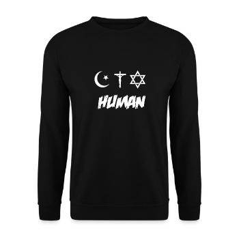 Humanité - Religion - Sweat-shirt Unisexe - noir - Devant - Alina (178cm) & Michal (187cm)