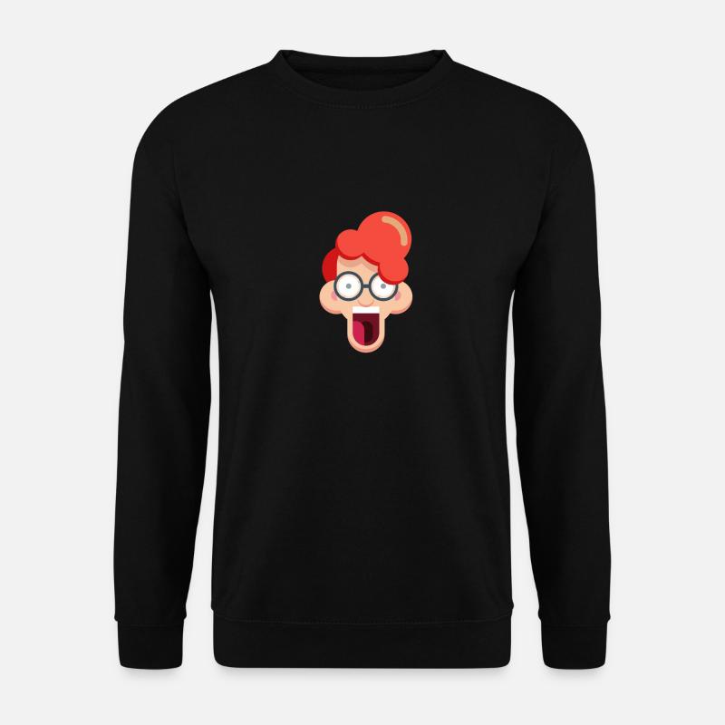 Verrückter Rotschopf mit Brille - Unisex Pullover - Schwarz