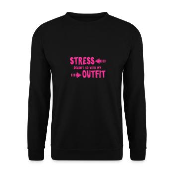 outfit - Unisex Sweatshirt - black - Front - Alina (178cm) & Michal (187cm)