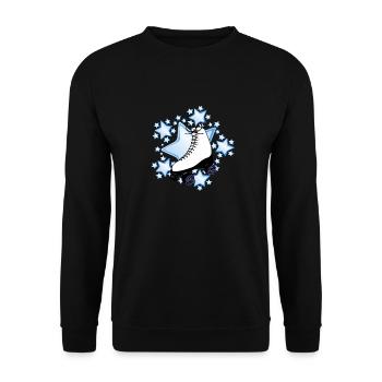 Rollkunstlauf Star blau - Unisex Pullover - Schwarz - Vorne - Alina (178cm) & Michal (187cm)