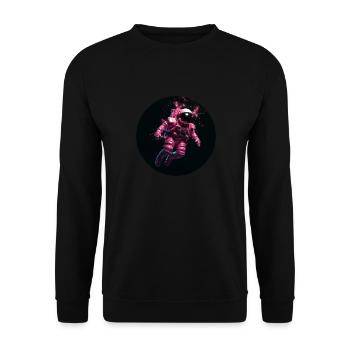 Astronaut Pink - Unisex Sweatshirt - black - Front - Alina (178cm) & Michal (187cm)