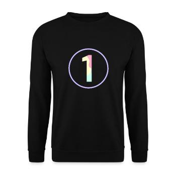 Pastel "One" 1- ApriNoeScor - Unisex Sweatshirt - black - Front - Alina (178cm) & Michal (187cm)