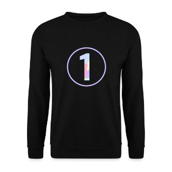 Pastel "One" 1- ApriNoeScor - Unisex Sweatshirt - black - Front - Alina (178cm) & Michal (187cm)