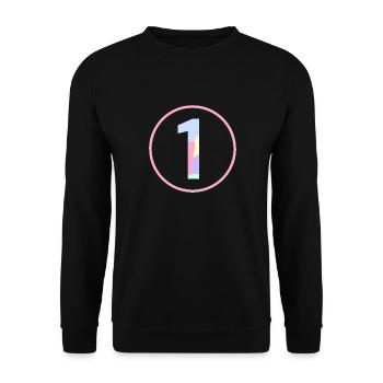 Pastel "One" 1- ApriNoeScor - Unisex Sweatshirt - black - Front - Alina (178cm) & Michal (187cm)