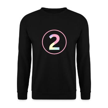 Pastel "Two" 2 - ApriNoeScor - Unisex Sweatshirt - black - Front - Alina (178cm) & Michal (187cm)