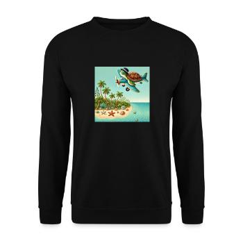 Pilot villain - Unisex Sweatshirt - black - Front - Alina (178cm) & Michal (187cm)