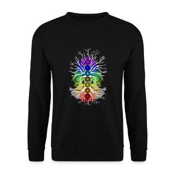 Chakra Harmony - Unisex Sweatshirt - black - Front - Alina (178cm) & Michal (187cm)