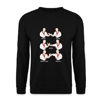 Wing Chun - Unisex Sweatshirt - black - Front - Alina (178cm) & Michal (187cm)