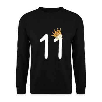 11 - Unisex Sweatshirt - black - Front - Alina (178cm) & Michal (187cm)